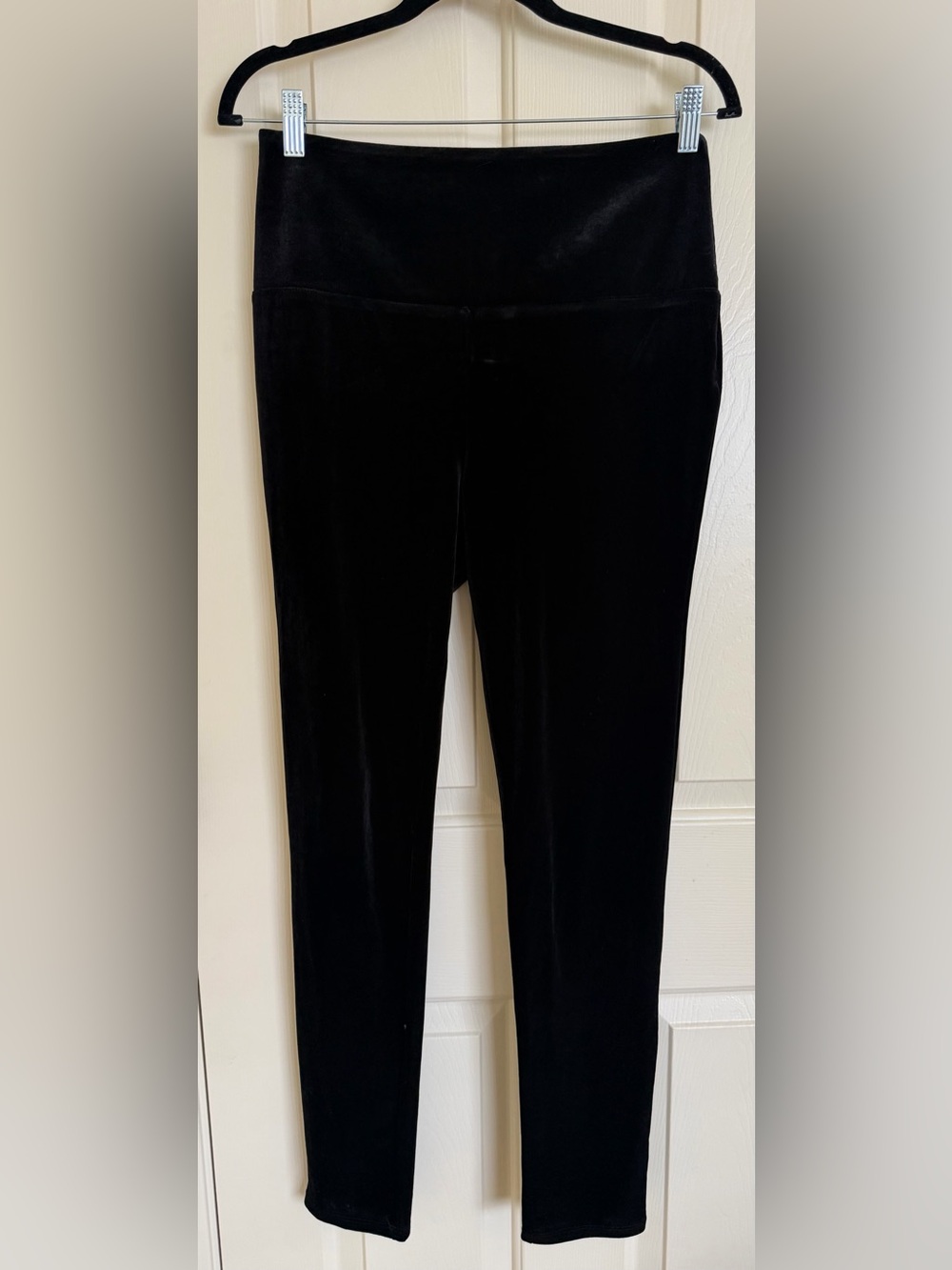 bebe Black Velvet Womens Leggings